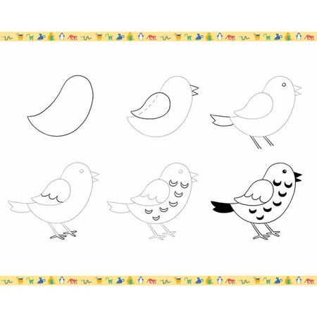 Janod Zestaw kreatywny Rysowanie krok po kroku Zwierzęta 20 rysunków 7+