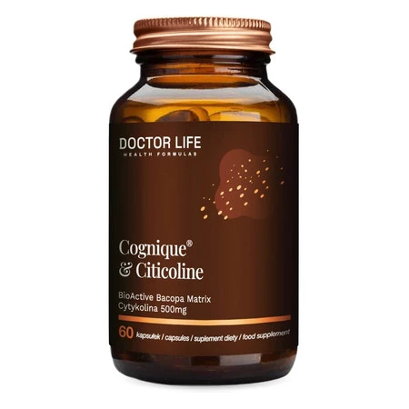 Doctor Life Cognique&Citicoline Cytykolina 500mg suplement diety 60 kaps.