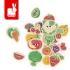 Janod Magnesy drewniane Owoce i warzywa 24 szt. 2+