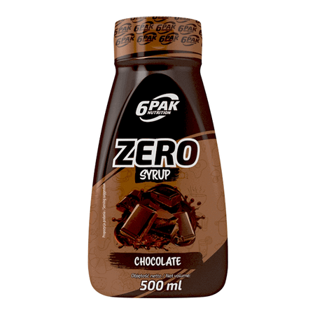 6PAK Syrop ZERO cukru 500 ml smak czekolada