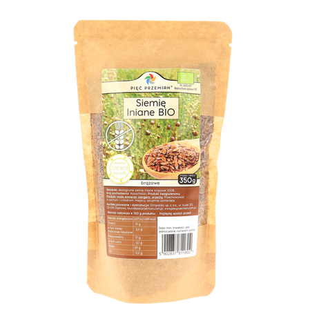 Pięć Przemian Siemię lniane brązowe BIO 350 g