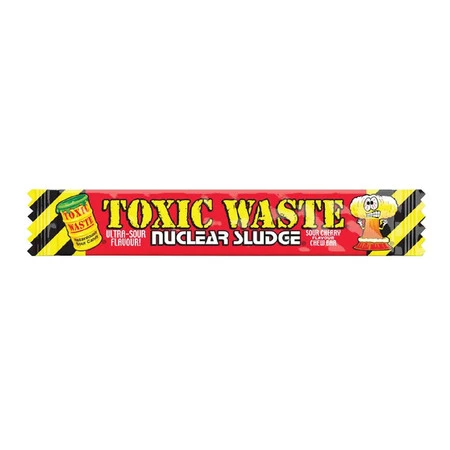 TOXIC WASTE NUCLEAR SLUDGE CHERRY FLAVOURED CHEWY BAR Kwaśna guma rozpuszczalna o smaku wiśniowym 20g