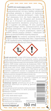 HAPPS Żel myjący zwalczający pchły u psa 150ml