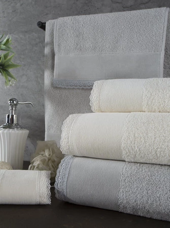 Ręcznik Emi (03) 30 x 50 cm, Srebrny