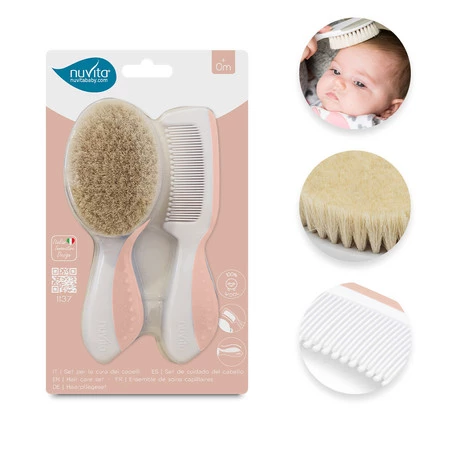 Nuvita, Zestaw pielęgnacyjny szczoteczka i grzebień, English Rose