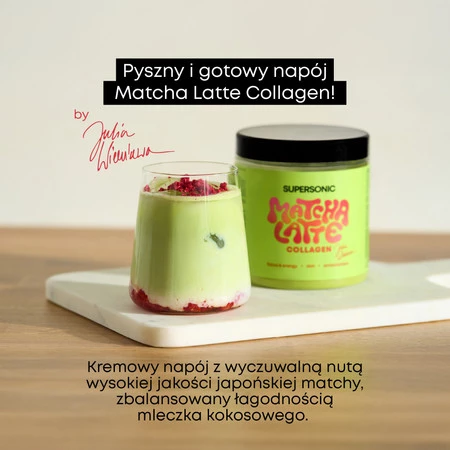 SUPERSONIC Matcha Latte Collagen 280g (20 porcji)