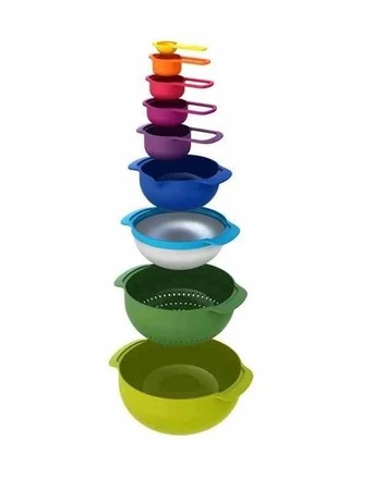 JJ - Zestaw misek i miarek Nest™ 9 Plus, multikolo