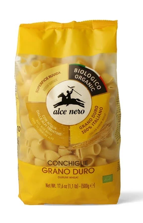 ALCE NERO MAKARON (SEMOLINOWY) CONCHIGLIE BIO 500 g