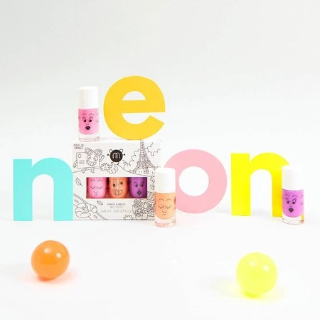NAILMATIC NEONY- ZESTAW 3 LAKIERÓW DO PAZN 24 ml