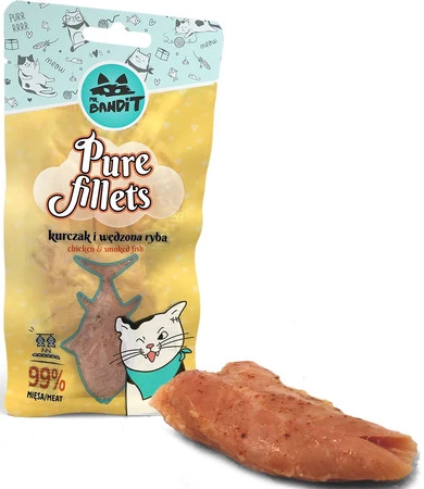 MR.BANDIT Pure Fillets Kurczak i Wędzona Ryba dla kota 30g