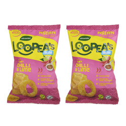 Zestaw: 2x Loopea's Chrupki z soczewicy o smaku sweet chilli&lime 50 g