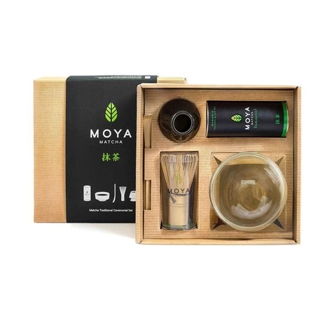 MOYA MATCHA ZESTAW CEREMONIALNY DO MATCHY ZE SZKLANĄ CZARKĄ