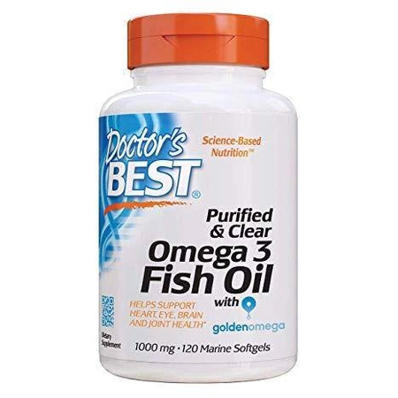 Purified & Clear Omega 3 Fish Oil 1000 mg (120 kaps.)