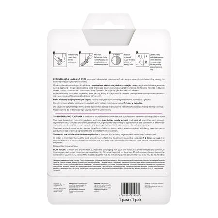 L'biotica Maska regenerująca do stóp w postaci nasączonych skarpetek