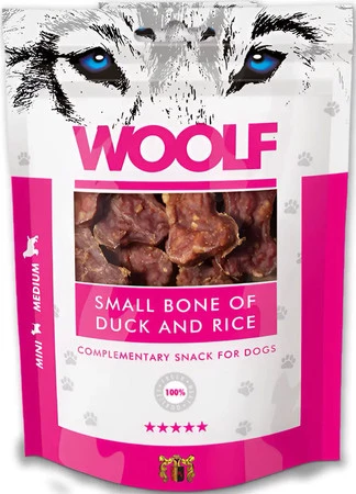 WOOLF Small Bone Duck Rice Kaczka Ryż Kostki 100g