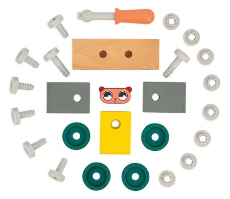 Janod Samochód do składania Miś Brico ‘Kids 2+