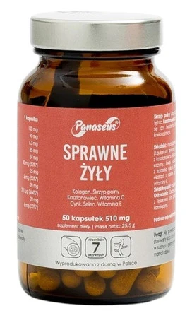 Panaseus Sprawne Żyły 50 kaps.