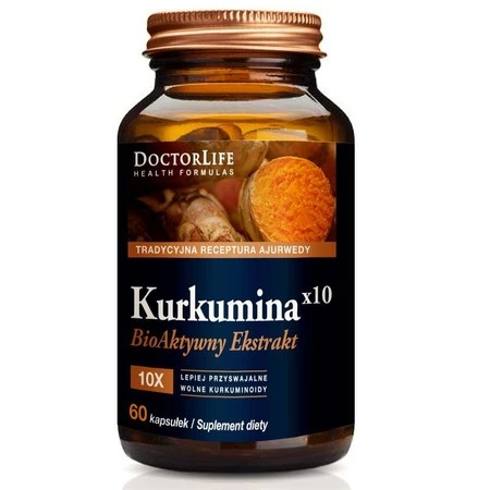 Kurkumina x10 bioaktywny ekstrakt 500mg suplement diety 60 kapsułek