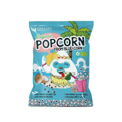 POPCORN Z NIEBIESKIEJ KUKURYDZY Z OLEJEM KOKOSOWYM I SOLĄ HIMALAJSKĄ BEZGLUTENOWY BIO 20 g - BLUECORN KRÓTKA DATA 2026-09-24