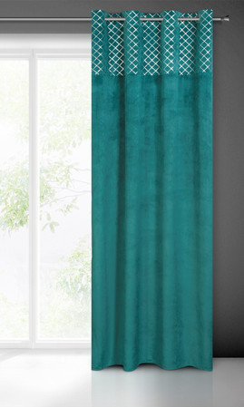 ZASŁONA GOTOWA HAZEL 140 X 250 CM TURKUSOWY