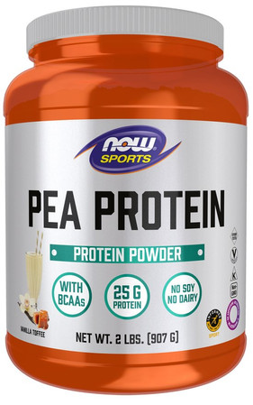 Now Foods Pea Protein odżywka białkowa z grochu 907 g smak Wanilia-Toffi