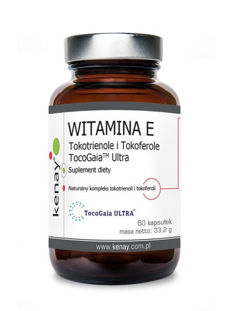 KENAY Witamina E Tokotrienole i Tokoferole TocoGaia® Ultra na wsparcie ochrony komórek przed stresem oksydacyjnym 60 kaps.