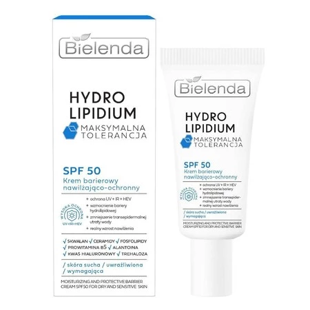 BIELENDA Hydro Lipidum Krem barierowy nawilżająco ochronny SPF50 - skóra sucha,uwrażliwiona 30ml