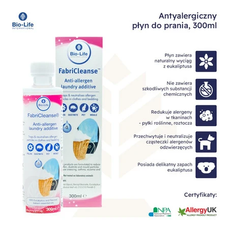Bio-Life FabriCleanse, Antyalergiczny dodatek do prania, 300ml
