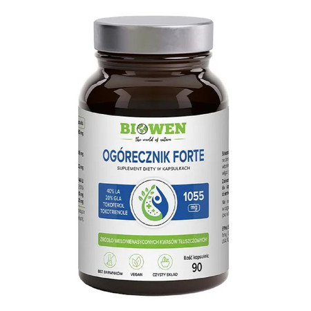 Biowen Ogórecznik Forte olej z nasion 1040 mg - 90 kaps.