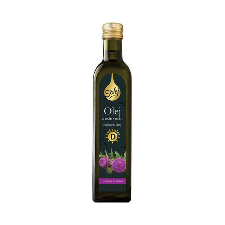 Olej z ostropestu z witaminą D tłoczony na zimno 250 ml