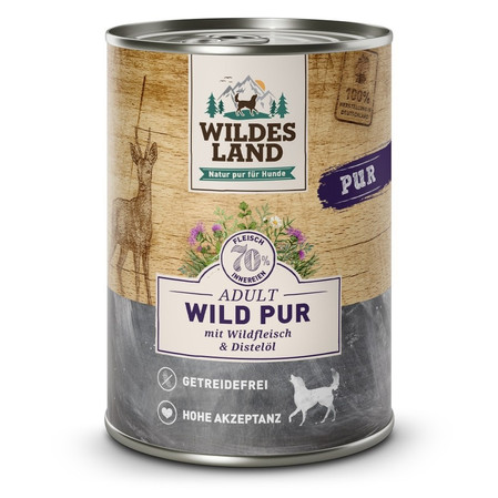 WILDES LAND DOG Wild Pur - dziczyzna karma monobiałkowa dla psa (400g)