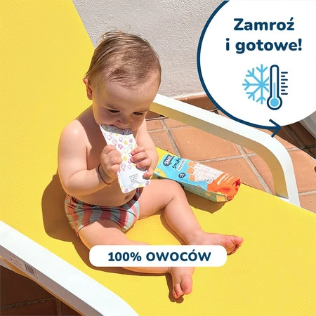 Smileat, Bio Smilados, Mus owocowy do mrożenia o smaku moreli i banana, idealny na ząbkowanie 6m+, 5x50g