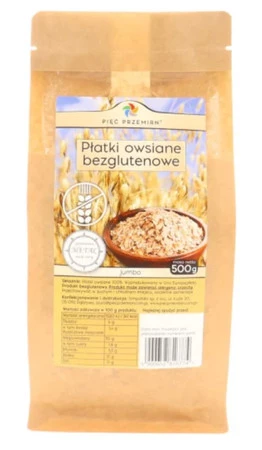 Pięć Przemian − Płatki owsiane bezgl. Jumbo − 500 g