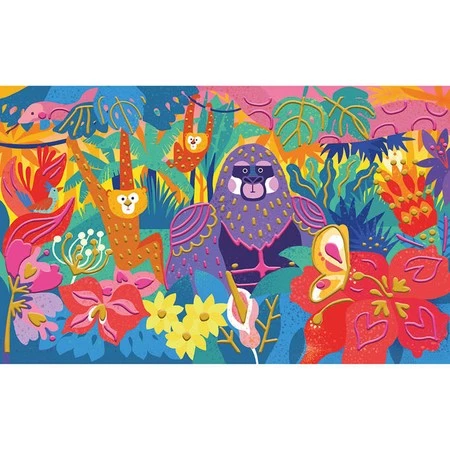 Janod Zestaw kreatywny Malowanie farbami 3D Dżungla 7+