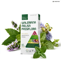 Medica Herbs Waleriana Melisa Passiflora 60 kaps.