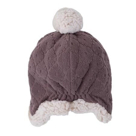 Lodger Dwuwarstwowa zimowa czapeczka z polaru wrzosowa Fleece Mauve 3-6 m
