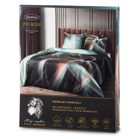 Pościel Prisma 220 x 200 cm, Stalowy