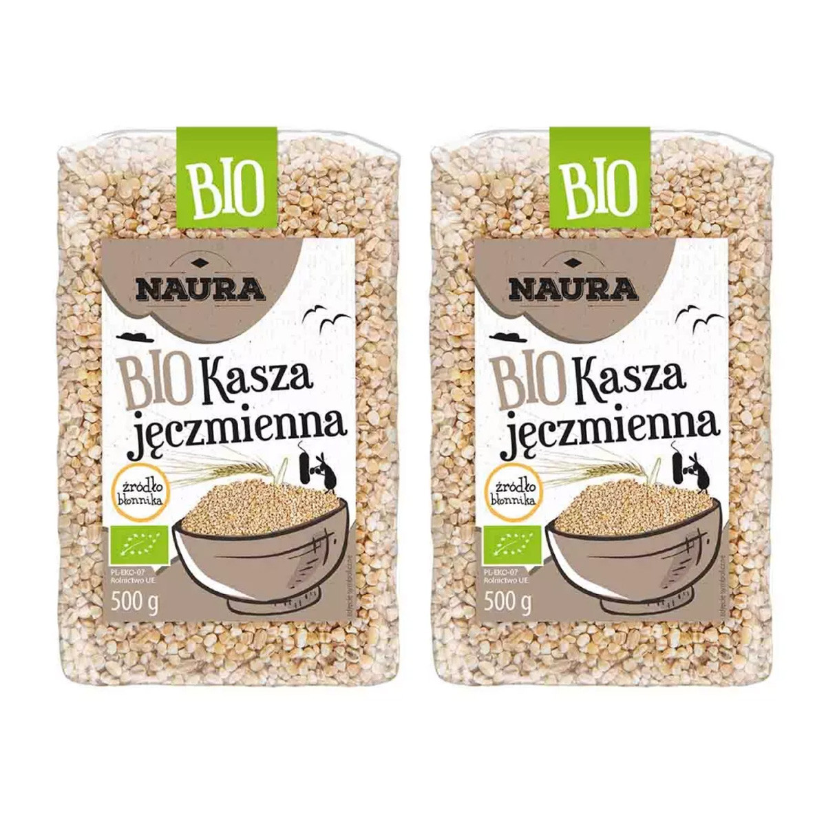Zestaw 2x Kasza jęczmienna BIO 500 g - Nabea.pl