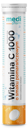 Medi pharm Wit.C 1000 mg smak pomarańcza 20 tabl.