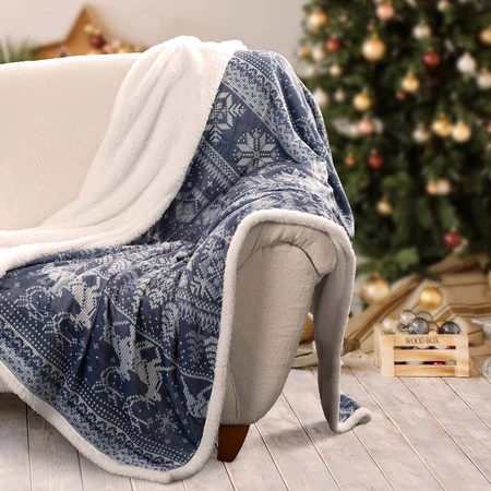 Koc Sherpa 150x200 skandynawski niebieski