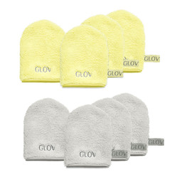 Water-Only Skin zestaw rękawiczek do demakijażu i oczyszczania twarzy Baby Banana 4szt + Silver Stone 4szt