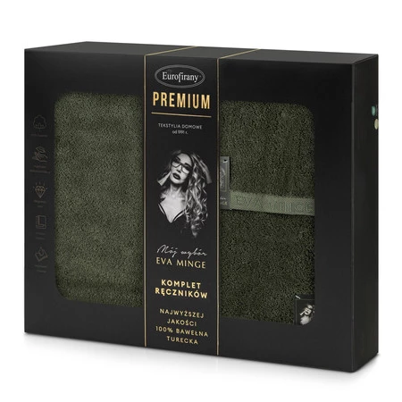 Komplet Ręczników Venus 46 x 36 x 7 cm, Ciemnooliwkowy