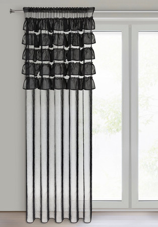 FIRANA GOTOWA AURA NA TAŚMIE 140 X 270 CM CZARNY