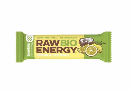 Bombus − Raw Energy, baton cytryna-kokos bezgl. BIO − 50 g