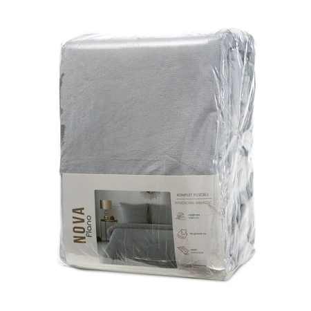 Komplet pościeli Flano 2, 220 x 200 cm, Srebrny