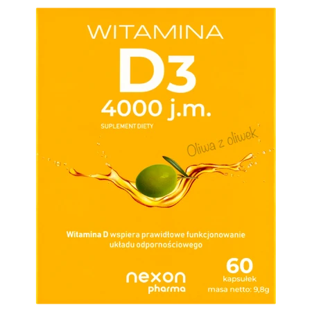 Nexon Witamina D3 4000 J.M. 60 kaps.