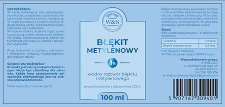 Slavito W&S BŁĘKIT METYLENOWY Roztwór 1% 100ml