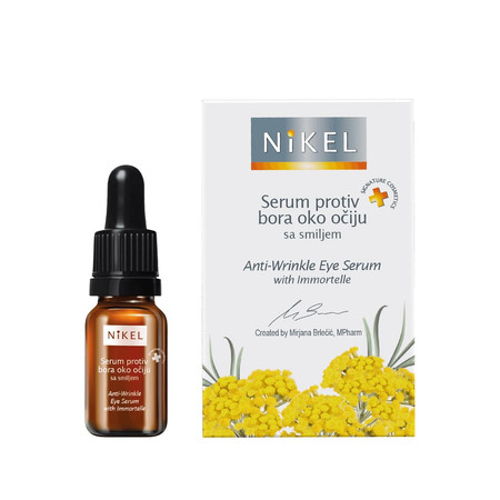 Nikel, Przeciwzmarszczkowe serum pod oczy z kwiatem Immortelle, 10 ml