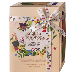 ENGLISH TEA SHOP KOLEKCJA HERBAT I HERBATEK KLASYCZNYCH BIO PIRAMIDKI (CLASSIC BEŻOWE – 12 SMAKÓW) (12 x 2 g) 24 g