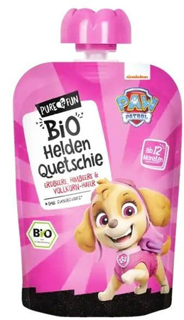 Przecier truskawka- malina z owsem BIO 100 g Psi Patrol- Skye